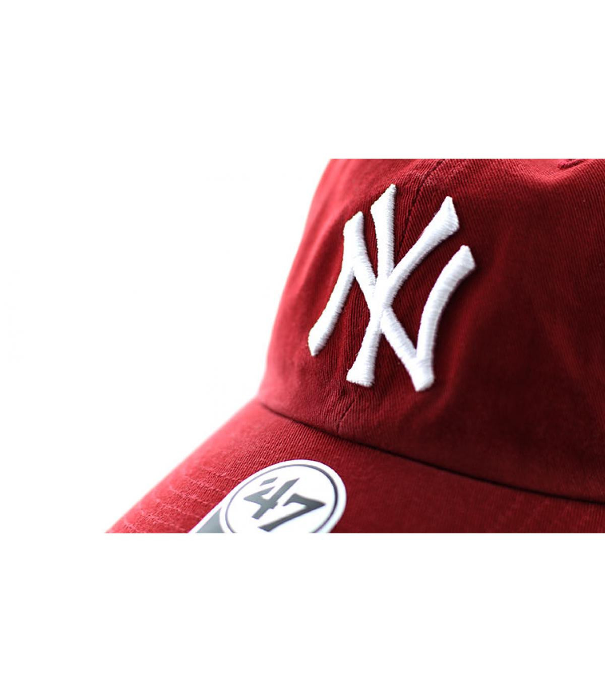 casquette curve NY rouge